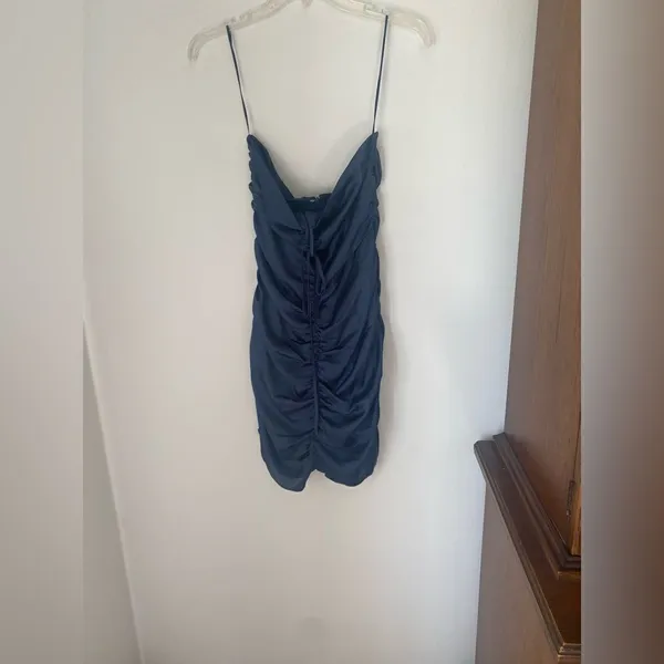 Le Lis Collection Navy Ruched Halter Cutout Mini Dress NWT Size M - Image 10