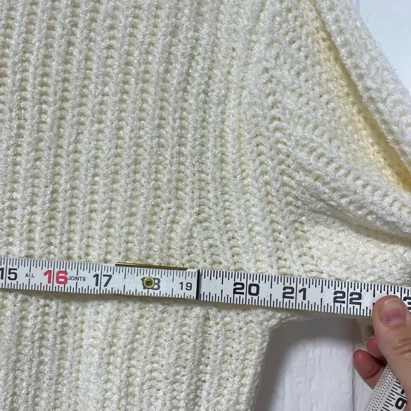 Wilfred Cream Essential Chenille Crewneck sweater size small - Image 6