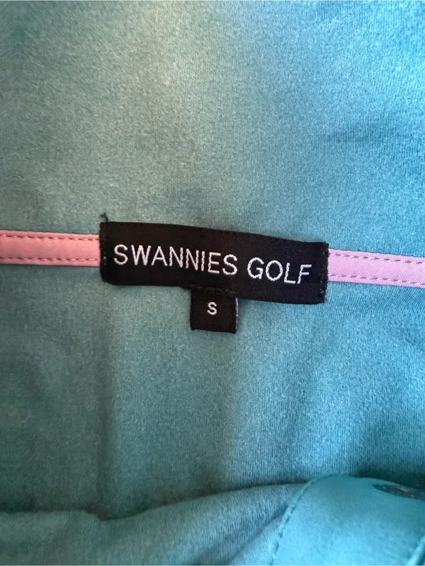 Swannies‎ Golf Women's Teal Quilted Panel Pullover Sweater Comfort Size Small - Image 4