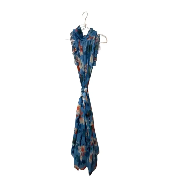 Nancy Yang Tiered‎ Floral-Print Dress Size Small - Image 5