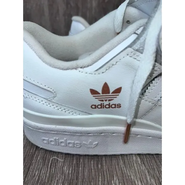 Adidas Women's Forum Low Sneakers White Rose‎ Gold Size 8.5 Casual - Image 3