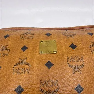MCM Visetos Camera Cognac Coated Canvas Crossbody Bag - Image 2
