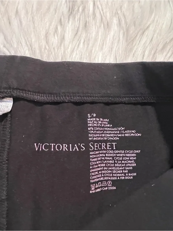 Victoria's Secret Womens Size Small Pajama Shorts Sweatshorts Black Crochet Lace - Image 7