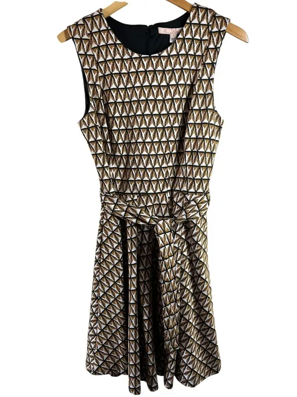 Hutch for Anthropologie Amina Geometric Knit Fit & Flare Dress Belted Size M - Image 4