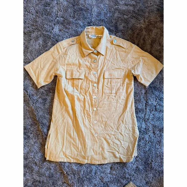 Vintage 90s Selene Sport 100% Raw Silk Matching Cargo Pant & Shirt 2-Piece Set - Image 2
