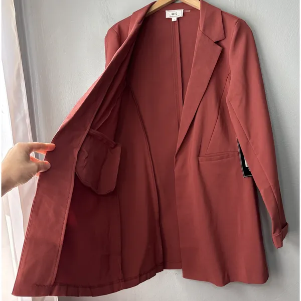 HAVE Los Angeles Blazer Jacket Size Large Muted Pink Earthy Boho Effortless Chic - Image 4