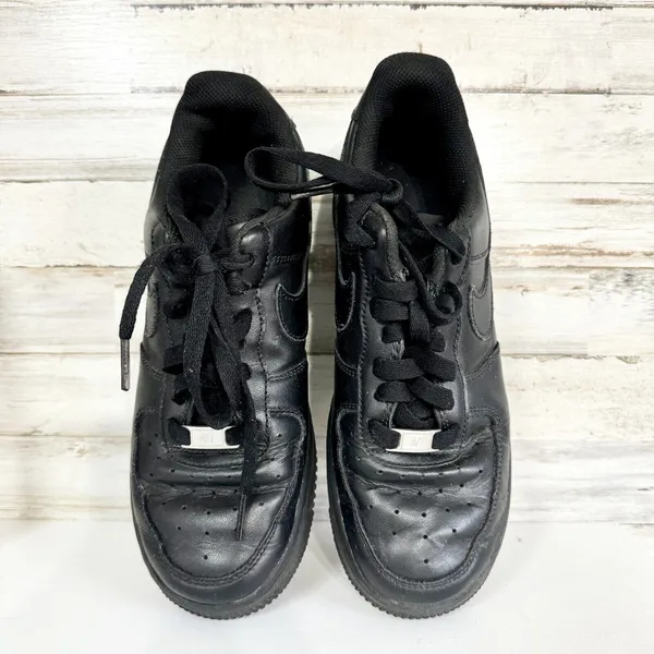 Vintage Nike Air Force 1 07 W 8.5 Low Supreme Black Sneakers Shoes 315100 001‎ - Image 3