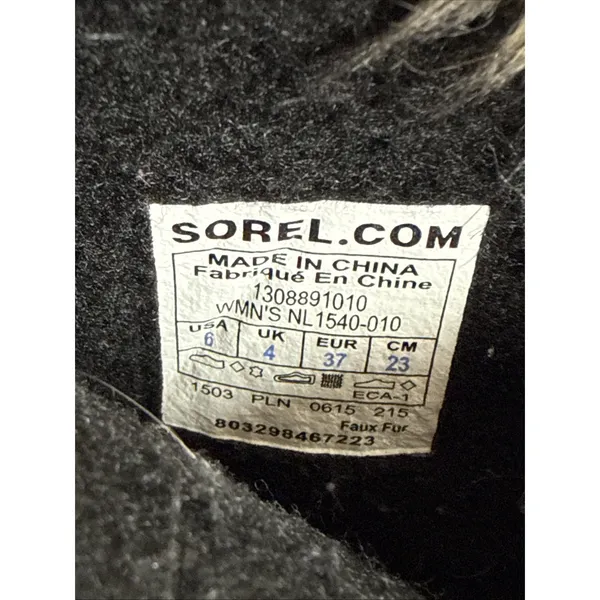 Sorel Joan of Arc‎ Black Waterproof Winter Snow Boots NL2429-010 Womens 6 - Image 6