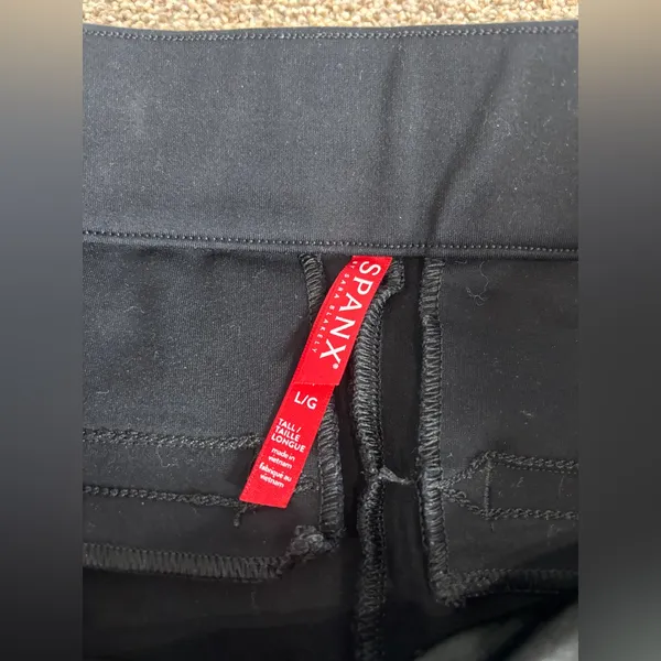 SPANX The Perfect Black Pant Ankle Backseam Skinny Pull On Ponte Travel Large - Image 7