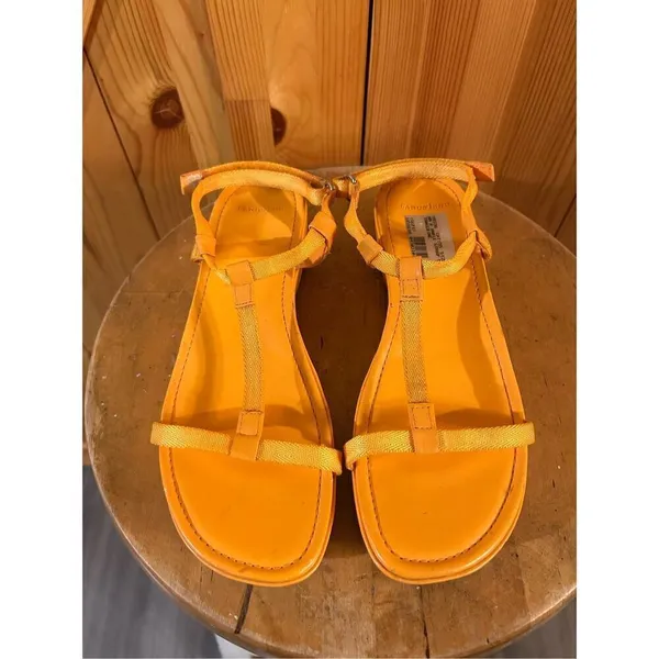 Lands’ End ankle strap slide, tangerine size 6 ￼ - Image 2