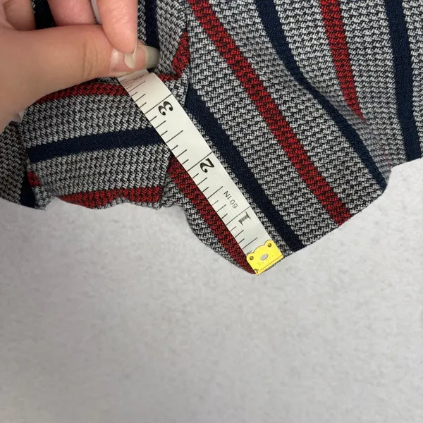 ZARA Trafaluc Striped Micro Skort Women's XS Red Blue Mini Pockets Preppy Chic - Image 6