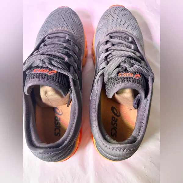 ASICS Men's Athletic Shoes in Gray and Orange - Image 7