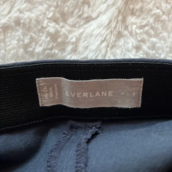 Everlane Navy The Curvy Side Zip Pants - Image 3