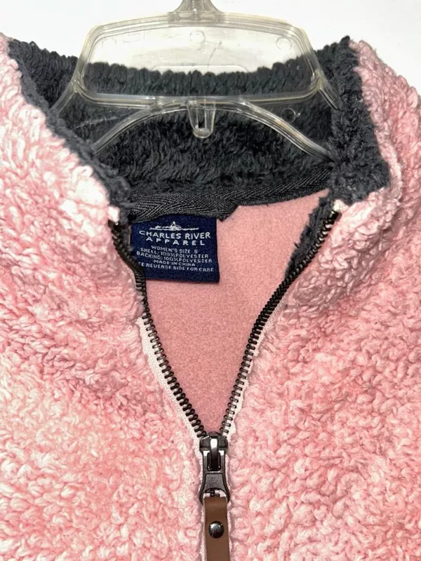 Charles River Pink Sherpa Sweatshirt Women's Small - Image 2