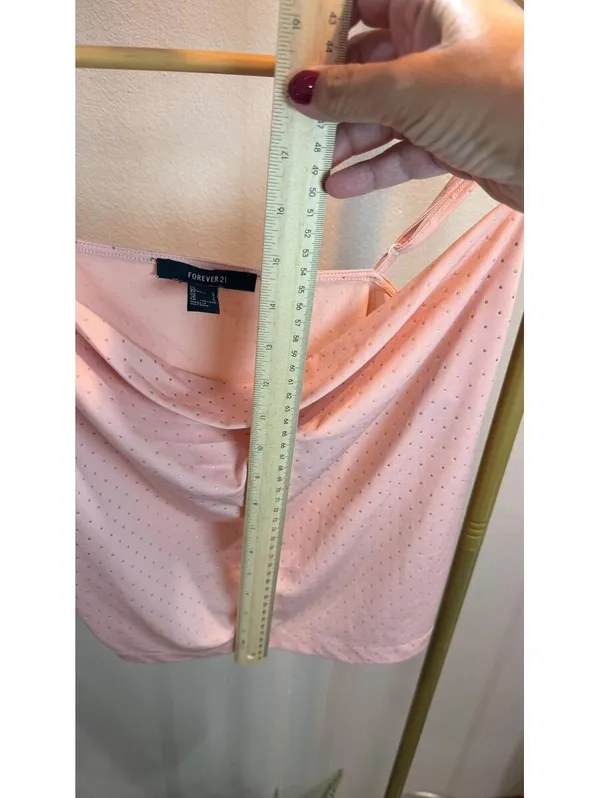 L Forever 21 Pink Cropped Cami Adjustable Straps Smal - Image 4