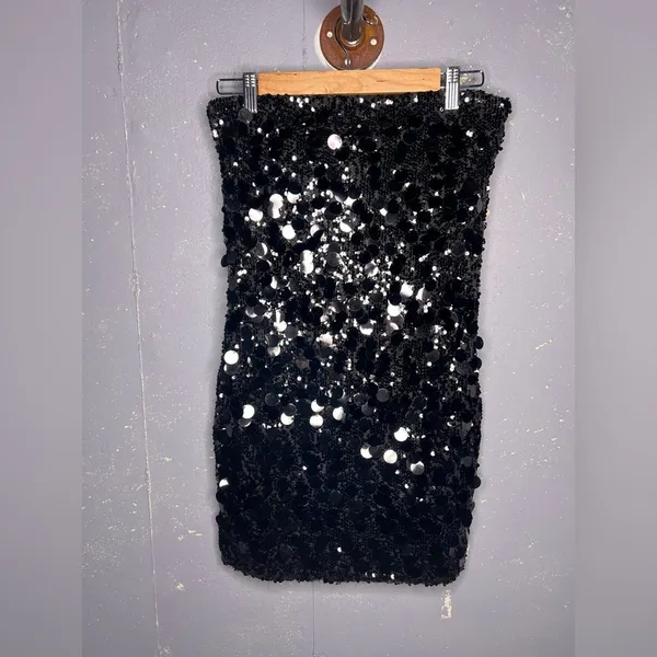 Edikted Samba Sequin Strapless Mini Dress Size Large - Image 7