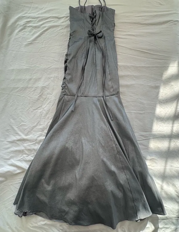 Grey Cindy Prom Dress Gray - Image 5