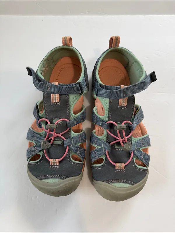 Keen Women’s Closed-Toe Sandals in Green, Coral and Gray - Image 2