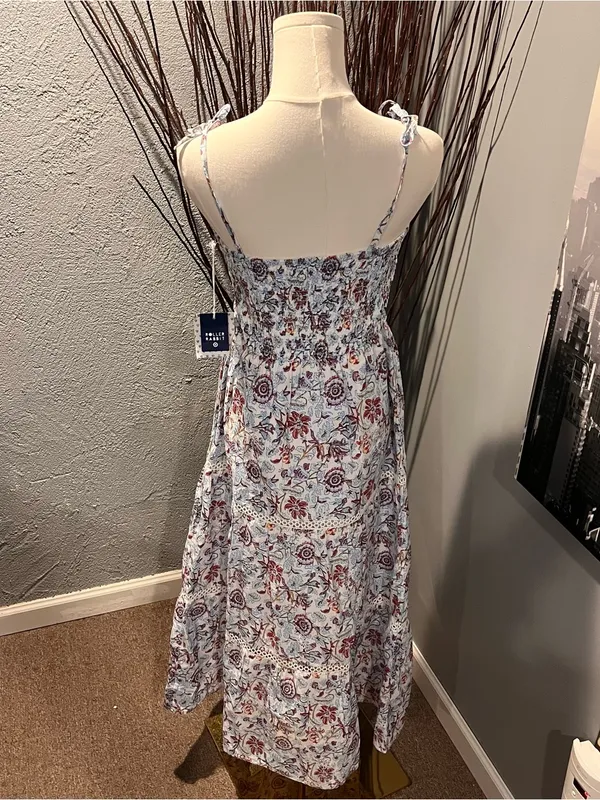 🌸Nwt Roller Rabbit Blue And White Floral Maxi Dress Size Small🌸 - Image 5
