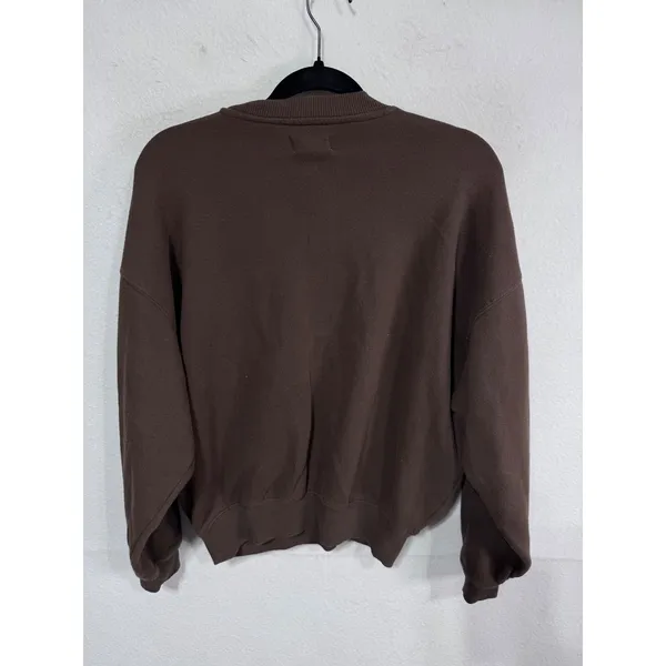 Disney Women's XS Brown Sweatshirt Mickey Mouse Ski Club Graphic Pullover - Image 2