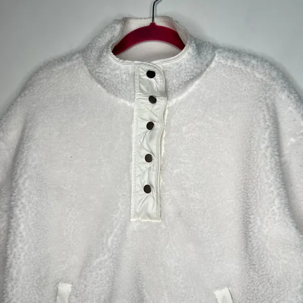 Athleta Sherpa Snap Pullover Size Large - Image 7