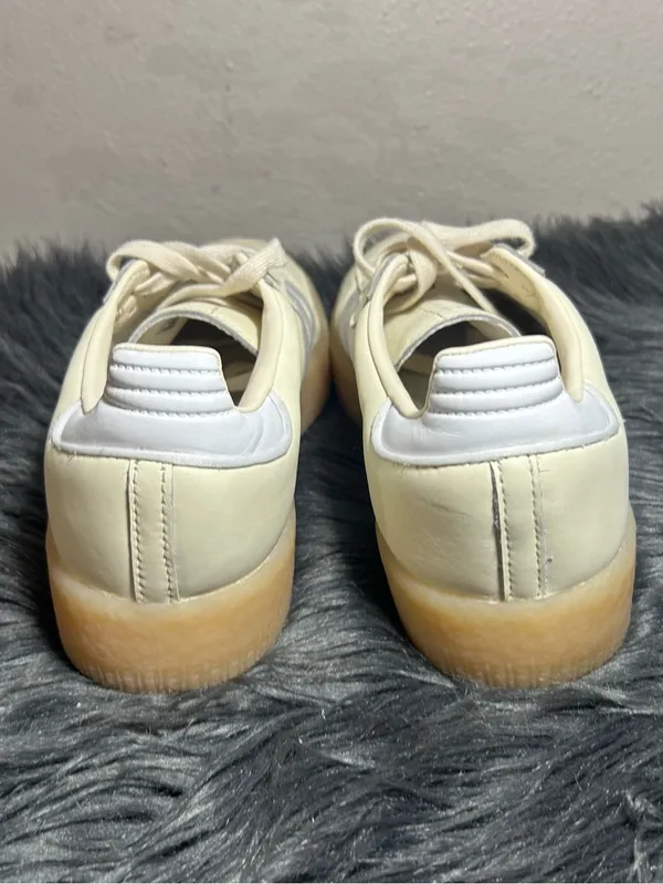 adidas Originals Sambae Sneakers Beige and White Rubber Sole Size 10 - Image 9
