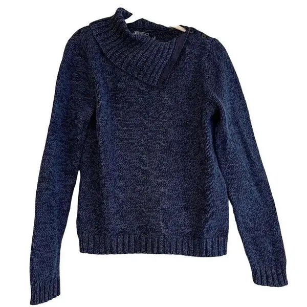 American Living Women’s Blue Cowl Neck Sweater Large - Image 2