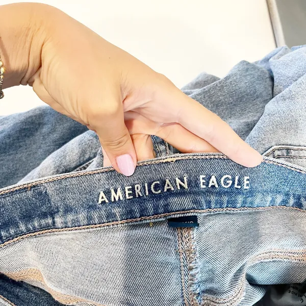 American Eagle AE Ex Boyfriend High Waisted Denim Straight Leg Jeans Blue 00 - Image 4