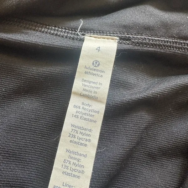 Lululemon Run Times Short 4-way Stretch 4" Black - Image 4