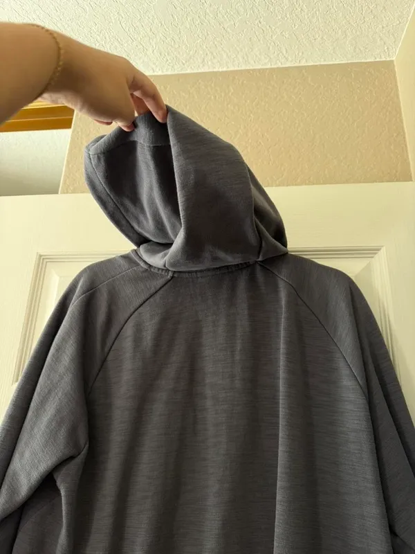 Nike Grey Zip Up Hoodie - Image 7