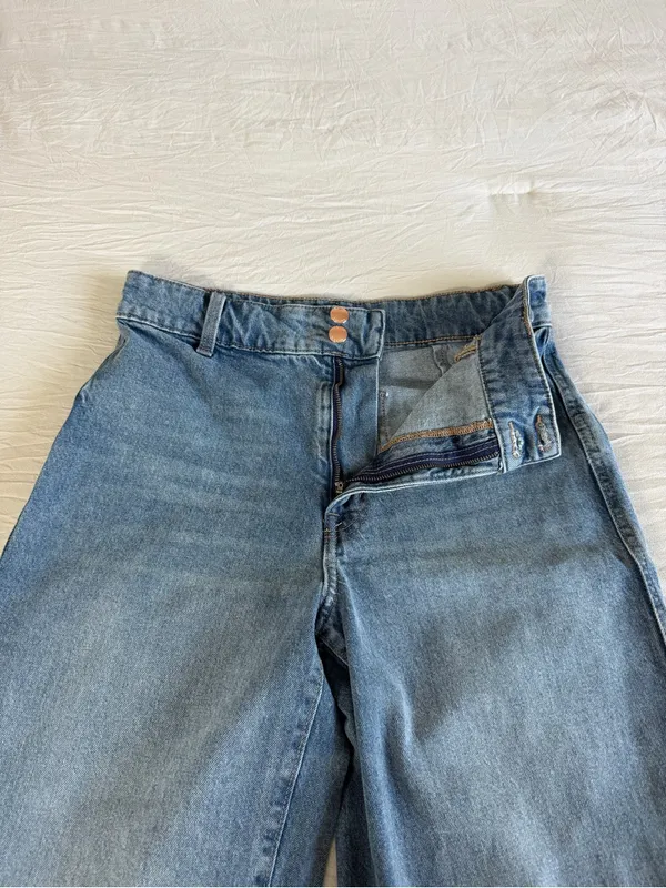 H&M Wide-Leg High-Rise Jeans in‎ Blue Wash - Image 7