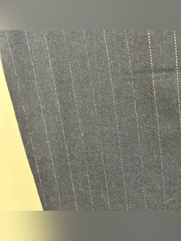 Equiptment Navy Blue Wool Blend Metallic Pinstripe Wide Leg Trouser Pants Sie 6 - Image 10