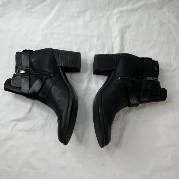 Ecco Womens Black Shape 55 Zip up Leather Mid Cut Boots Size 39 - Image 7