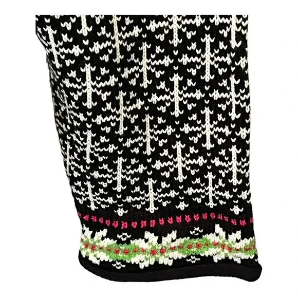Norton‎ Studio Sweater Women Large Black Fair Isle Nordic Knit Vintage Large - Image 5