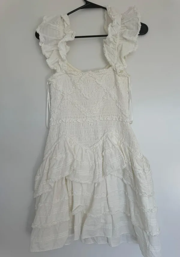 Love Shack Fancy Marsinia Cotton Smocked Dress - Image 3