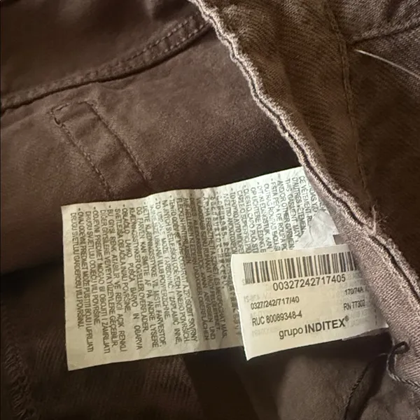 NWT Zara RELAXED OVERSIZE TAPERED ANIMAL PRINT HIGH-WAIST TRF JEANS SZ-8 - Image 8