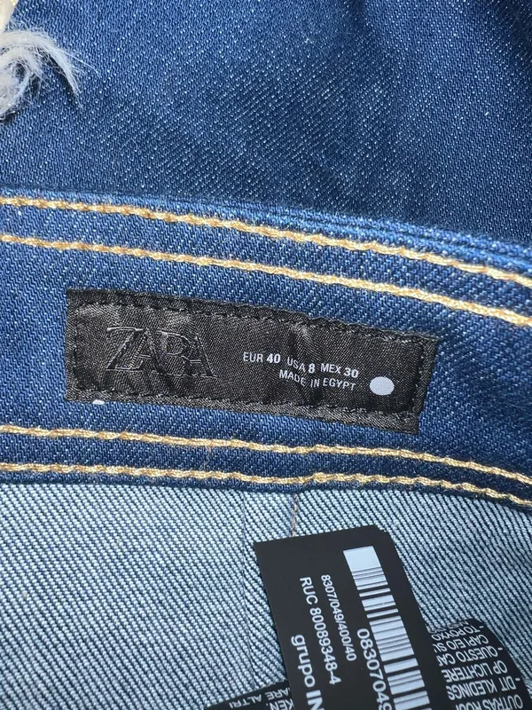 Zara Navy High Rise Jeans - Image 6