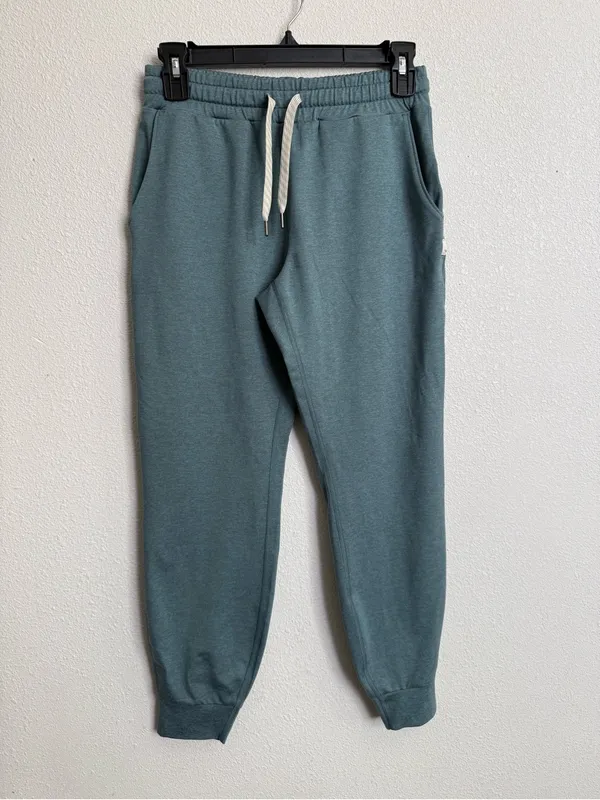 Vuori Blue Teal Performance Joggers XS Drawstring Athleisure Lounge Travel Pants - Image 3