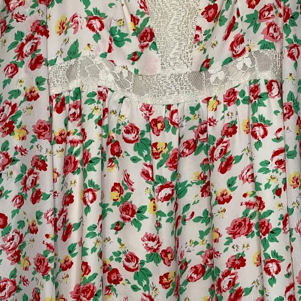 Altard State Cold Shoulder‎ Floral Boho Mesh Lace Flowy Tunic Top Small Women - Image 3