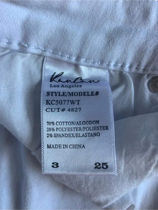 KanCan White High-Rise Skinny Jeans with Ankle Button Detail - Image 4