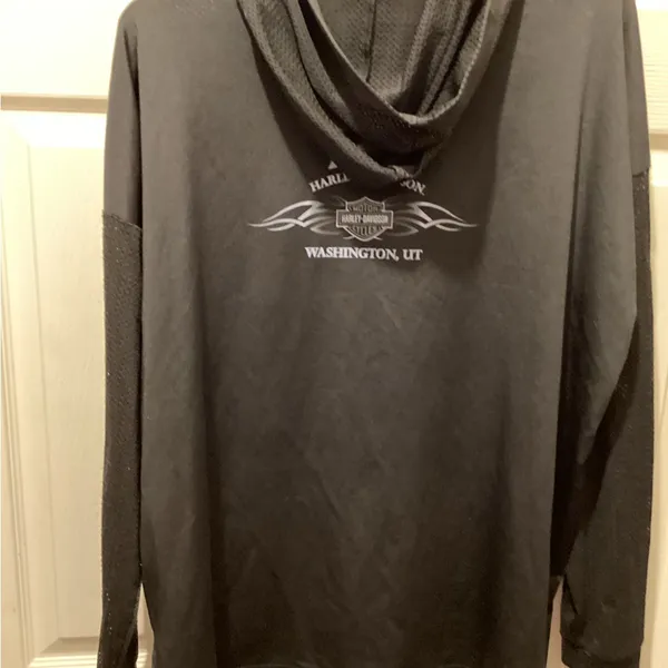 Harley-Davidson Men's Black Hooded Sweater - Image 4