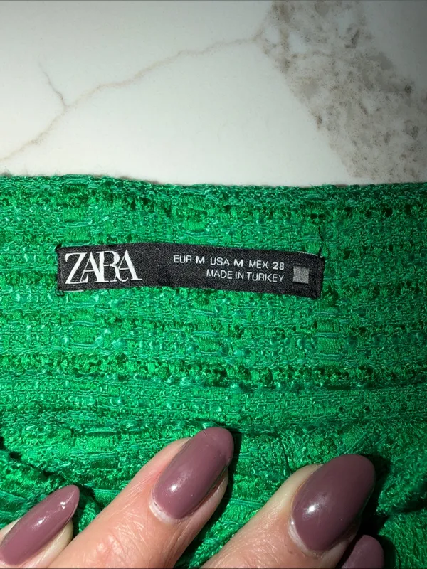Zara Emerald Green Textured Cropped Tank - Image 2