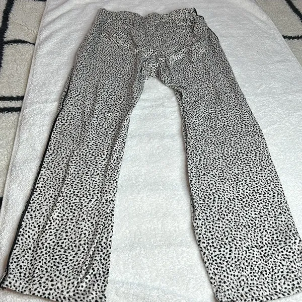 Nine West multi color Print Pajamas Jogger Pants Women White L Loungewear Soft - Image 9
