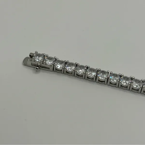 Moissanite Iced Out Tennis Bracelet Silver 3mm 8 Inches Brand New VVS1 D Color - Image 5