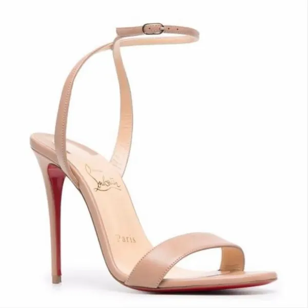 CHRISTIAN LOUBOUTIN LoubiGirl 100 leather heels sandals - Image 2