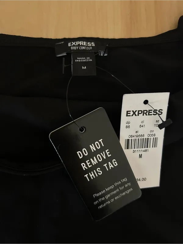 Express Black Body Contour Bodysuit - Image 3
