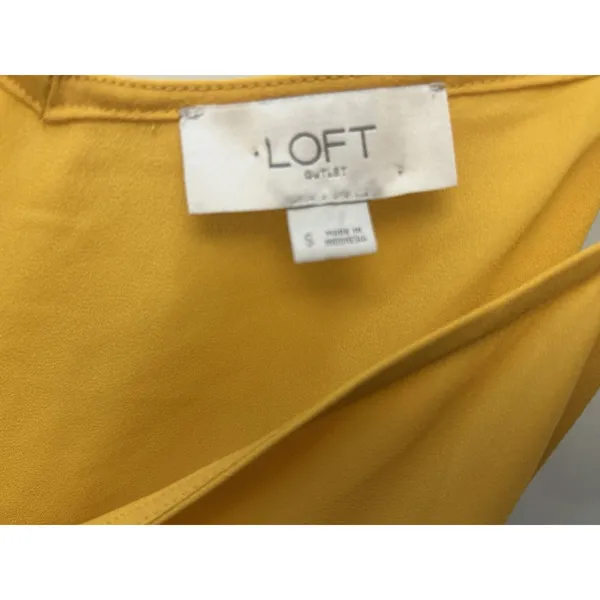 LOFT Outlet Ann Taylor Mustard Yellow Camisole Bow Accent Cami Tank Top Sz S - Image 3