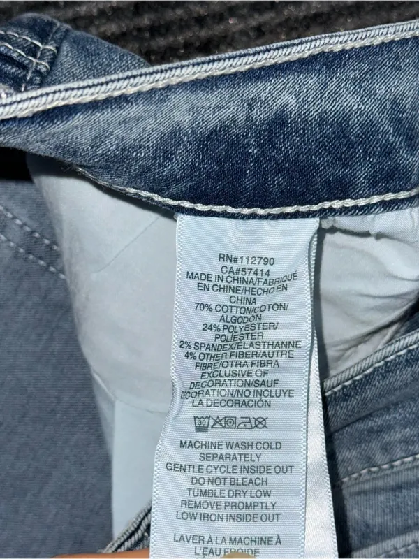 True Religion Jennie Curvy Mid Rise Super Skinny Jeans Sz 28 Bling Pocket Y2K - Image 8