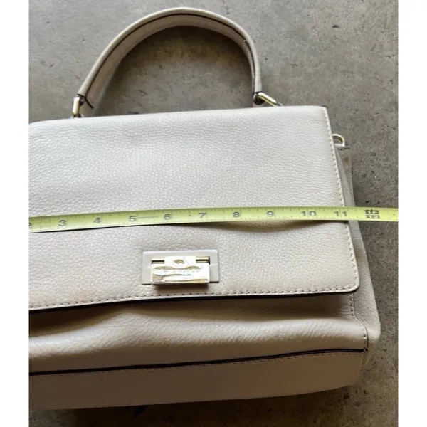 Kate Spade New York MAGNOLIA PARK LARGE LAUREL Tote Leather Bag Purse Cream - Image 5