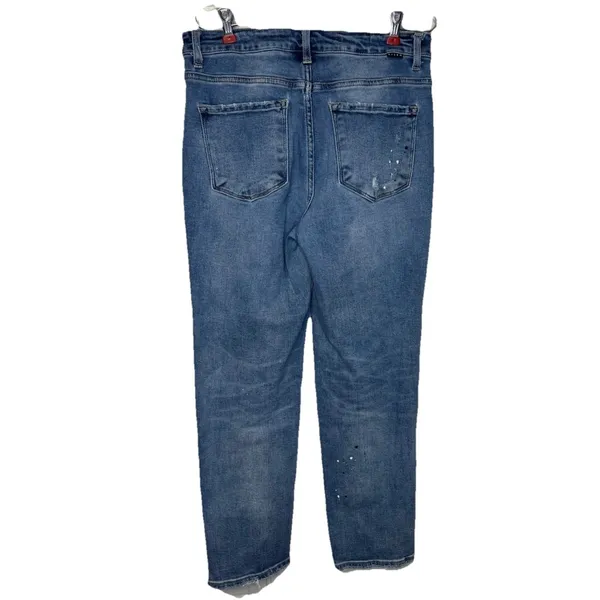 Risen Women's Jeans Distressed Sierra Mid-Rise Tapered Leg Denim‎ RDP5269 13/31 - Image 6